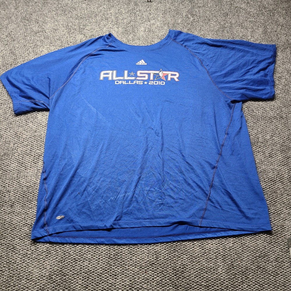 Adidas NBA All Star Dallas 2010 Climalite T-Shirt Mens 3XLT Blue Basketball Tee